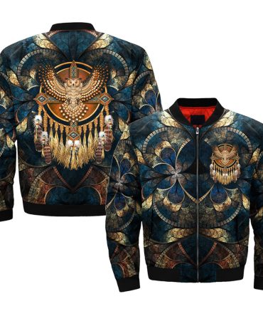 Owl Mandala Native Bomber Jacket