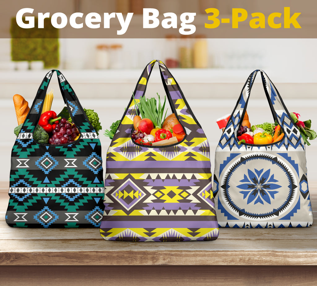 Pattern Grocery Bag 3-Pack