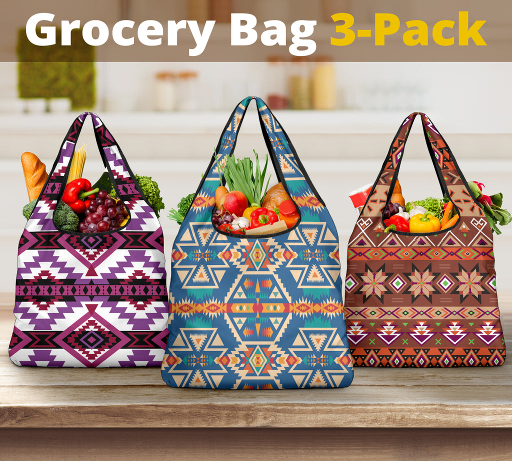 Pattern Grocery Bag 3-Pack