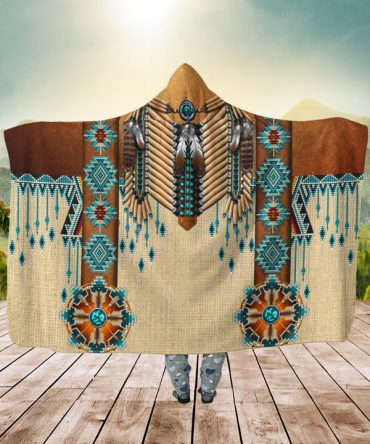 Pattern Native Hooded Blanket