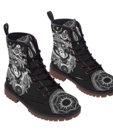 Pattern Native Leather Martin Short Boots