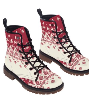 Pattern Native Leather Martin Short Boots