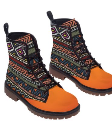 Pattern Native Leather Martin Short Boots