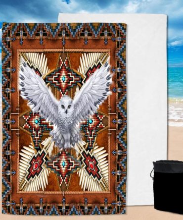 Blue Tribe Owl Pool Beach Towel