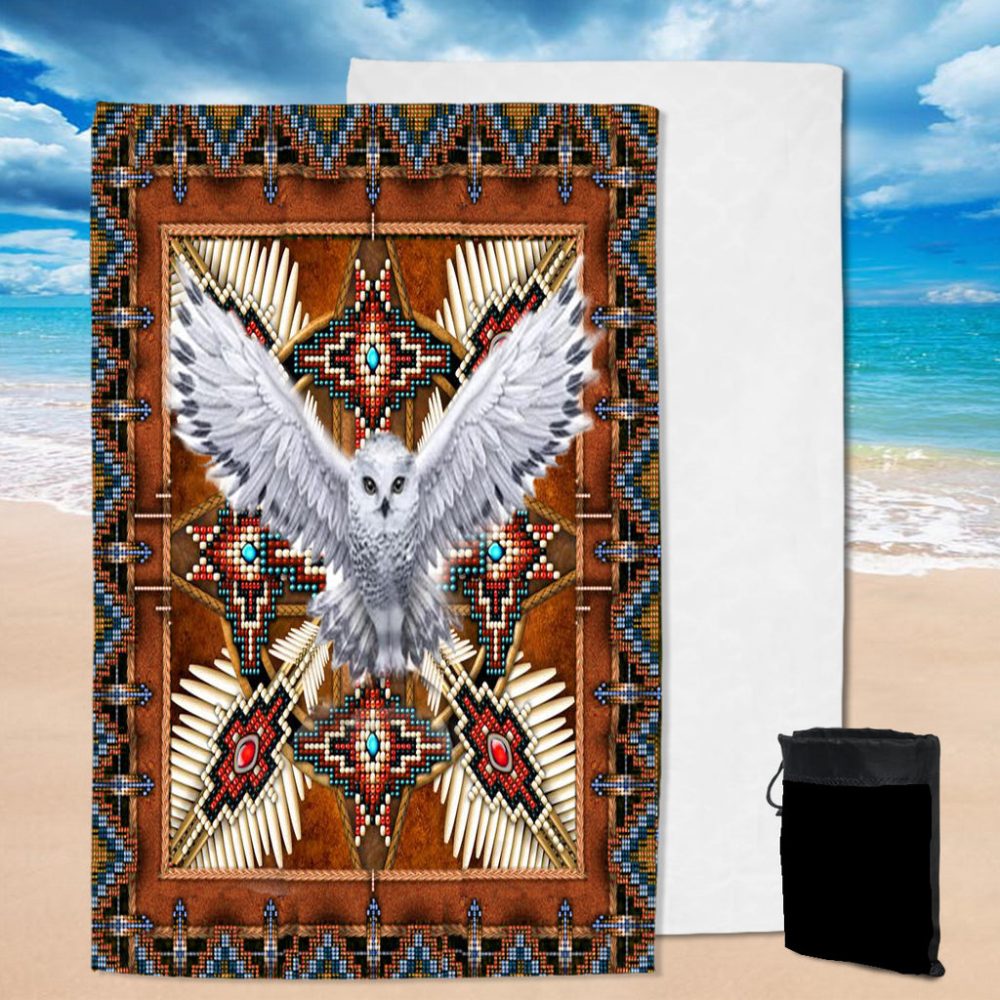 Blue Tribe Owl Pool Beach Towel