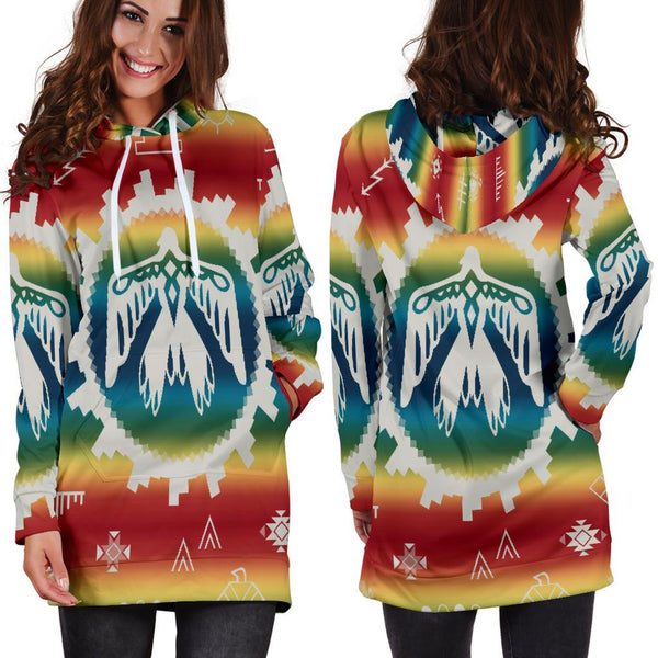 Phoenix Rising Native American Hoodie Dress - Image 3