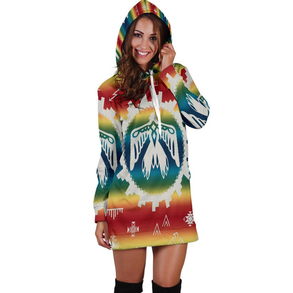 Phoenix Rising Native American Hoodie Dress - Image 4