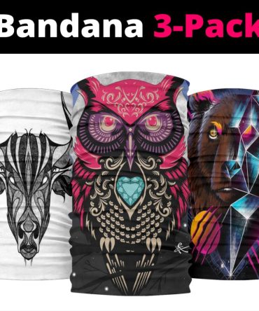 Pink Eyes Owl Bandana 3-Pack