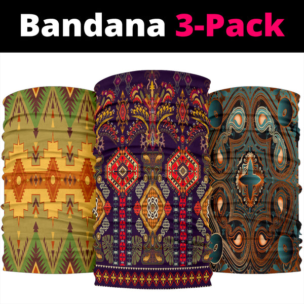 Purple Floral Bandana 3-Pack - Image 2