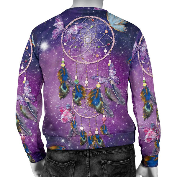 Purple Galaxy Dreamcatcher Native American 3D Sweatshirt - Image 3
