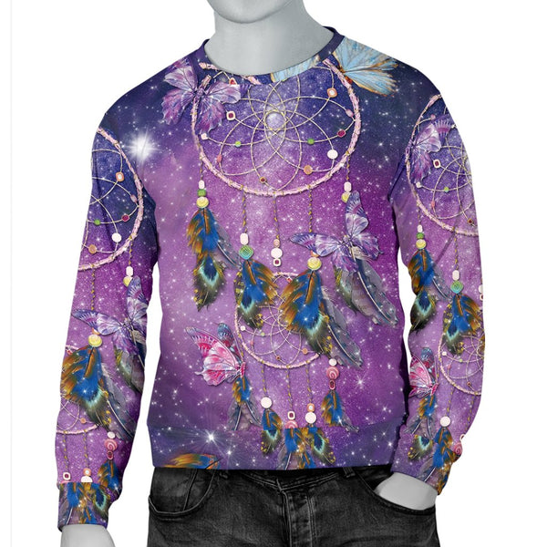 Purple Galaxy Dreamcatcher Native American 3D Sweatshirt - Image 4