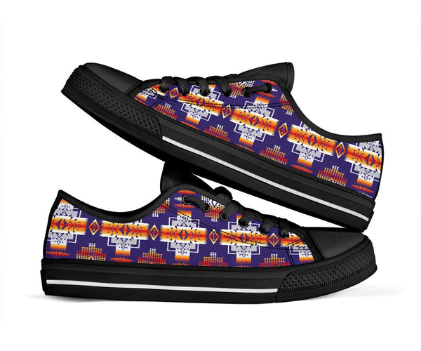 Purple Native Tribes Native American Low Tops Shoes - Image 2