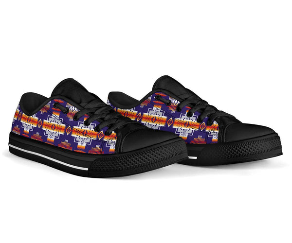 Purple Native Tribes Native American Low Tops Shoes - Image 3