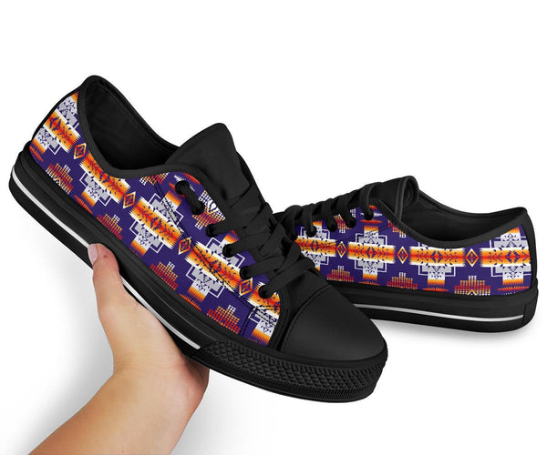 Purple Native Tribes Native American Low Tops Shoes - Image 4