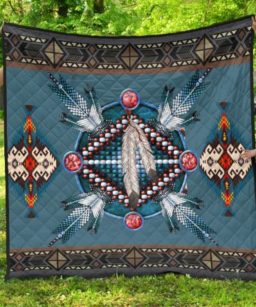 Pattern Blue Mandala Premium Quilt