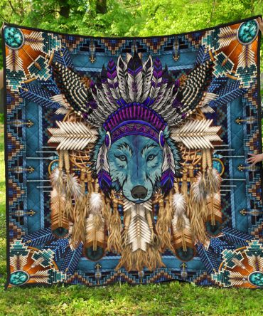 Pattern Blue Mandala Premium Quilt