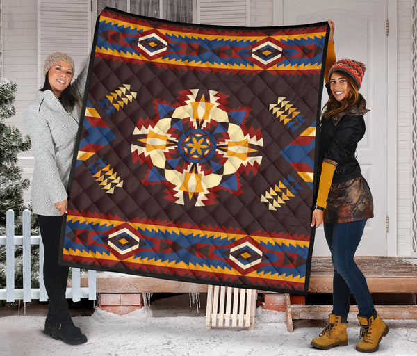 Pattern Blue Mandala Premium Quilt - Image 3