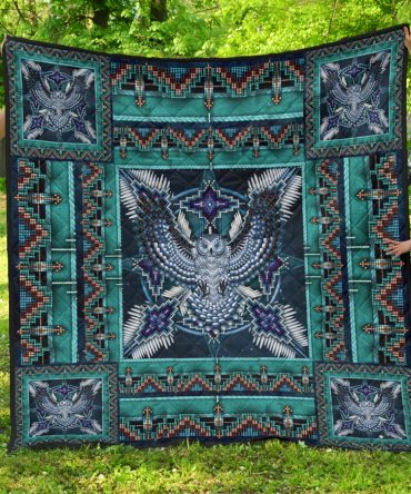 Pattern Blue Mandala Premium Quilt