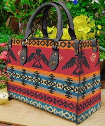 Red Thunderbird Native American Leather Bag