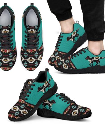 Running Wolf Turquoise Athletic Sneakers