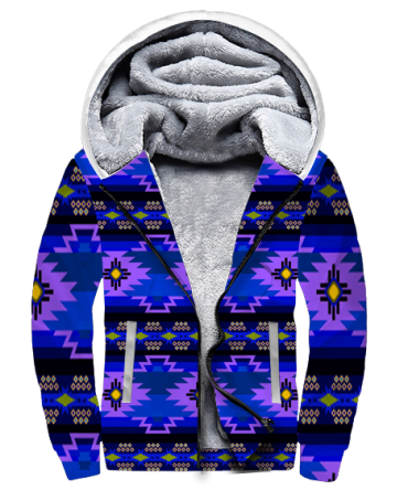 Blue Pattern Native 3D Fleece Hoodie