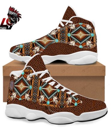 Mandala Brown JD13 Shoes Indian