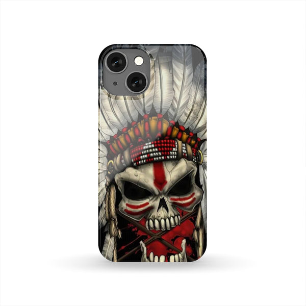 Skull Chief Native American Phone Case - Image 2