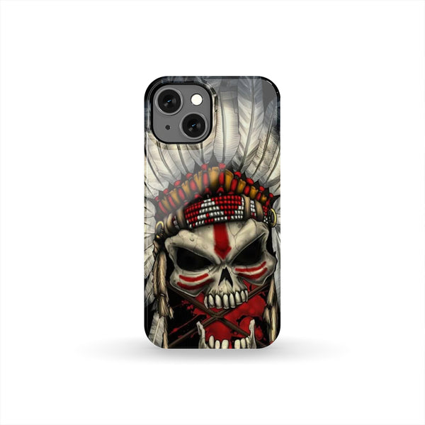 Skull Chief Native American Phone Case - Image 3