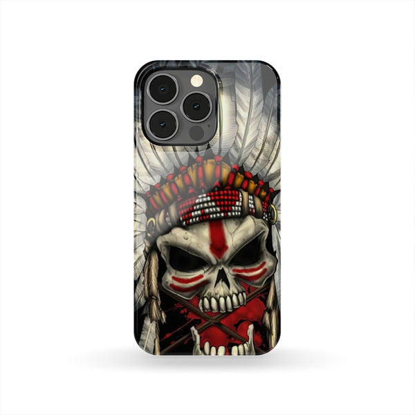 Skull Chief Native American Phone Case - Image 4