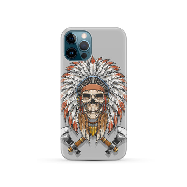 Skull Chief With Poleax Phone Case - Image 4