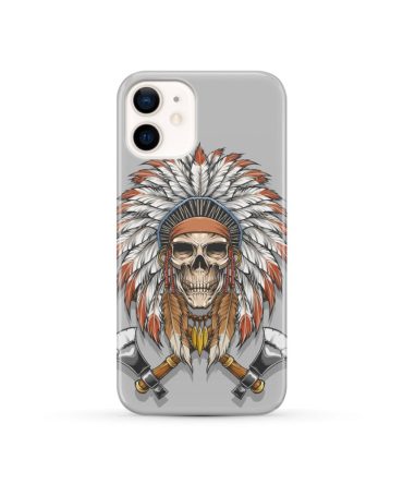 Skull Chief With Poleax Phone Case