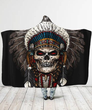 Skull Hooded Blanket