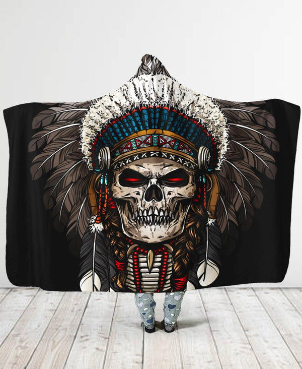 Skull Hooded Blanket