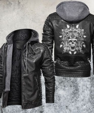 Skull Leather Jacket Native