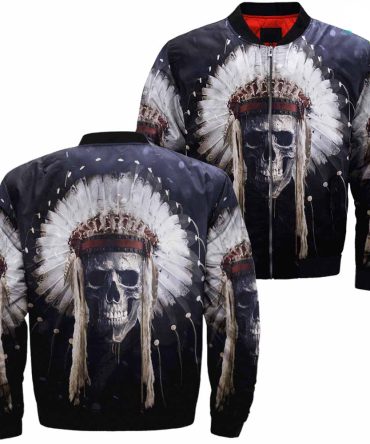 Skull Native American Bomber Jacket