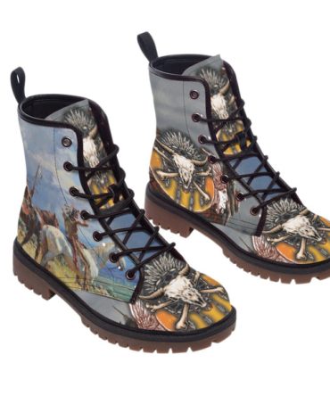 Skull Warrior Leather Martin Short Boots