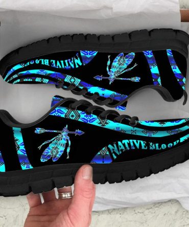 Blue Pattern Feather Native Sneaker