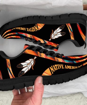 Orange Pattern Feather Native Sneaker