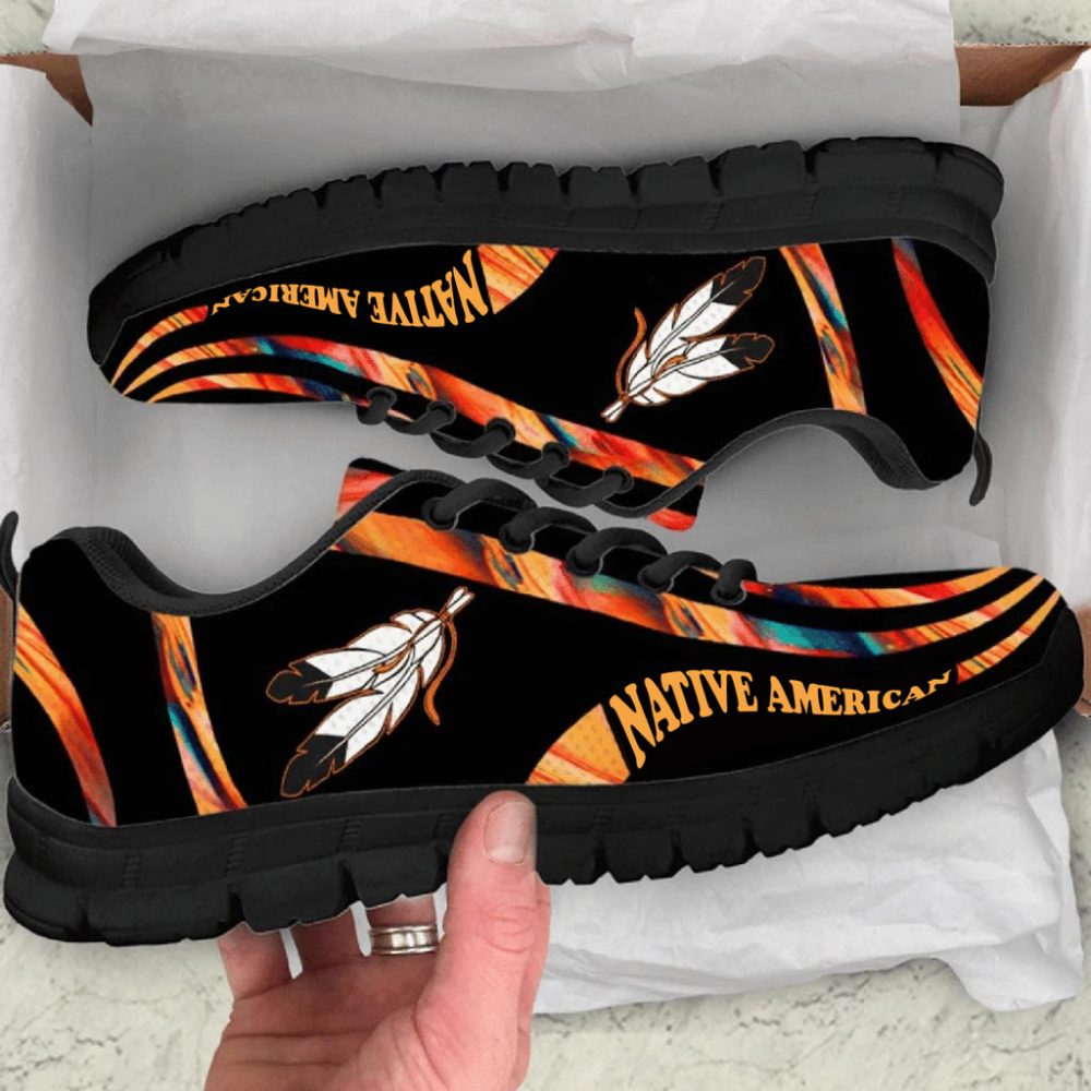 Orange Pattern Feather Native Sneaker