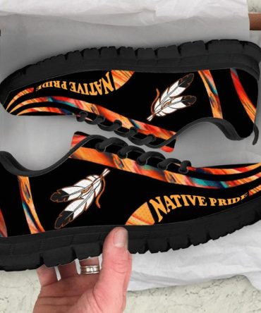 Orange Pattern Feather Native Sneaker