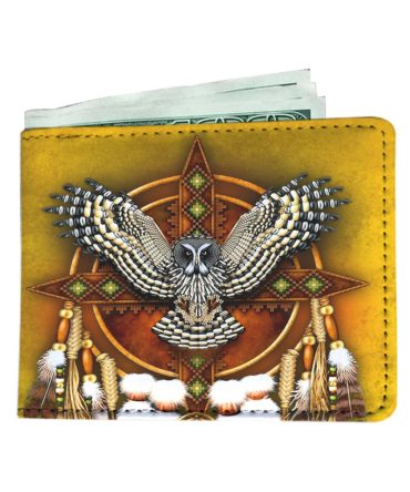 Snow Owl Dreamcatcher Native American Wallet