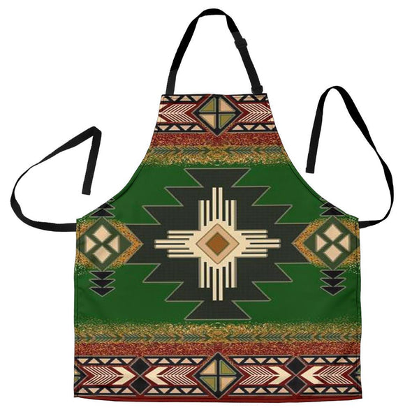 Southwest Green Symbol Native American Apron - Image 2