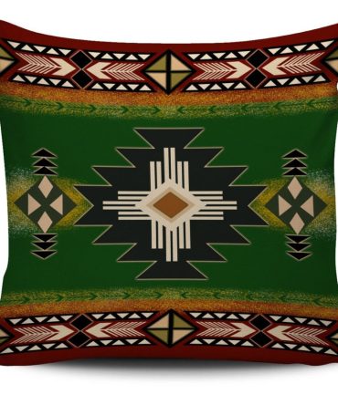Southwest Green Symbol Native American Pillow Covers