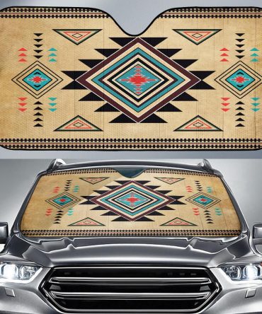 Southwest Symbol Native American Design Auto Sun Shades