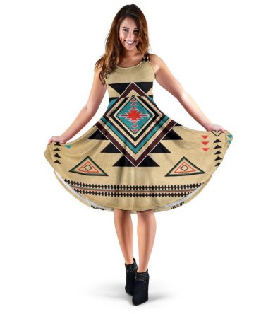 Southwest United Tribes Design Native American 3D Dress