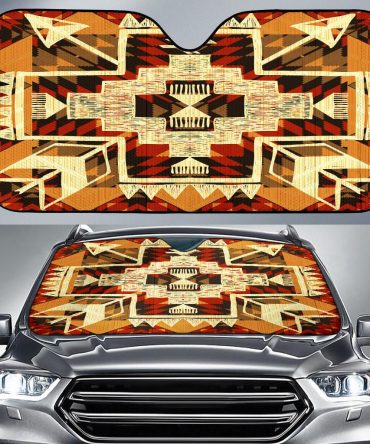 Southwest Yellow Symbol Native American Auto Sun Shades