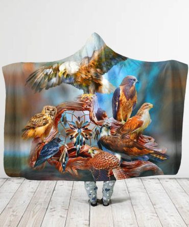 Spirit Birds Hooded Blanket
