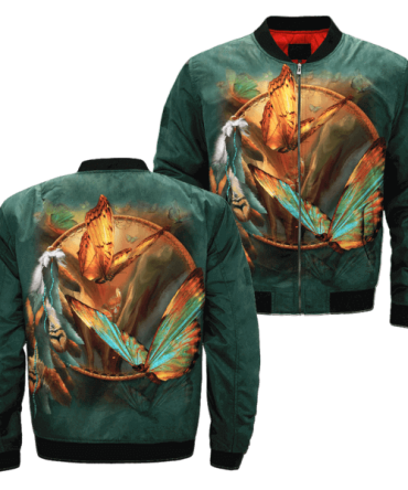 Spirit Of The Butterflies Native Bomber Jacket