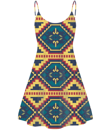 Pattern Native American Strings Dress