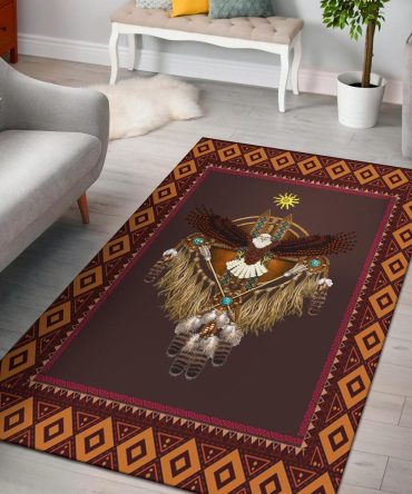 Sun Owl Dreamcatcher Native American Design Area Rug